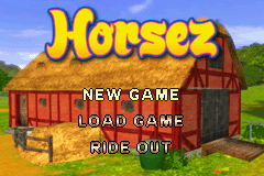 Horsez title screen for GameBoy Advance